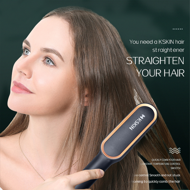 KSKIN Hair Straightener And Curler 2 In 1 Hair Iron Hair Brushes