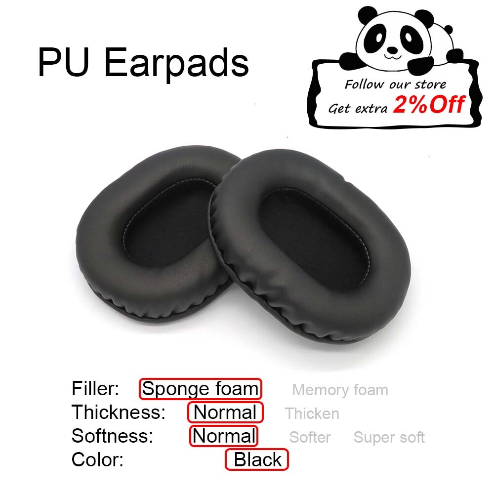 Ear Pads For Panasonic RP-HT225 RP-HT260 RP HT225 HT260 Headphone Earpads Replacement Headset Ear Pad PU Leather Sponge Foam: Default Title