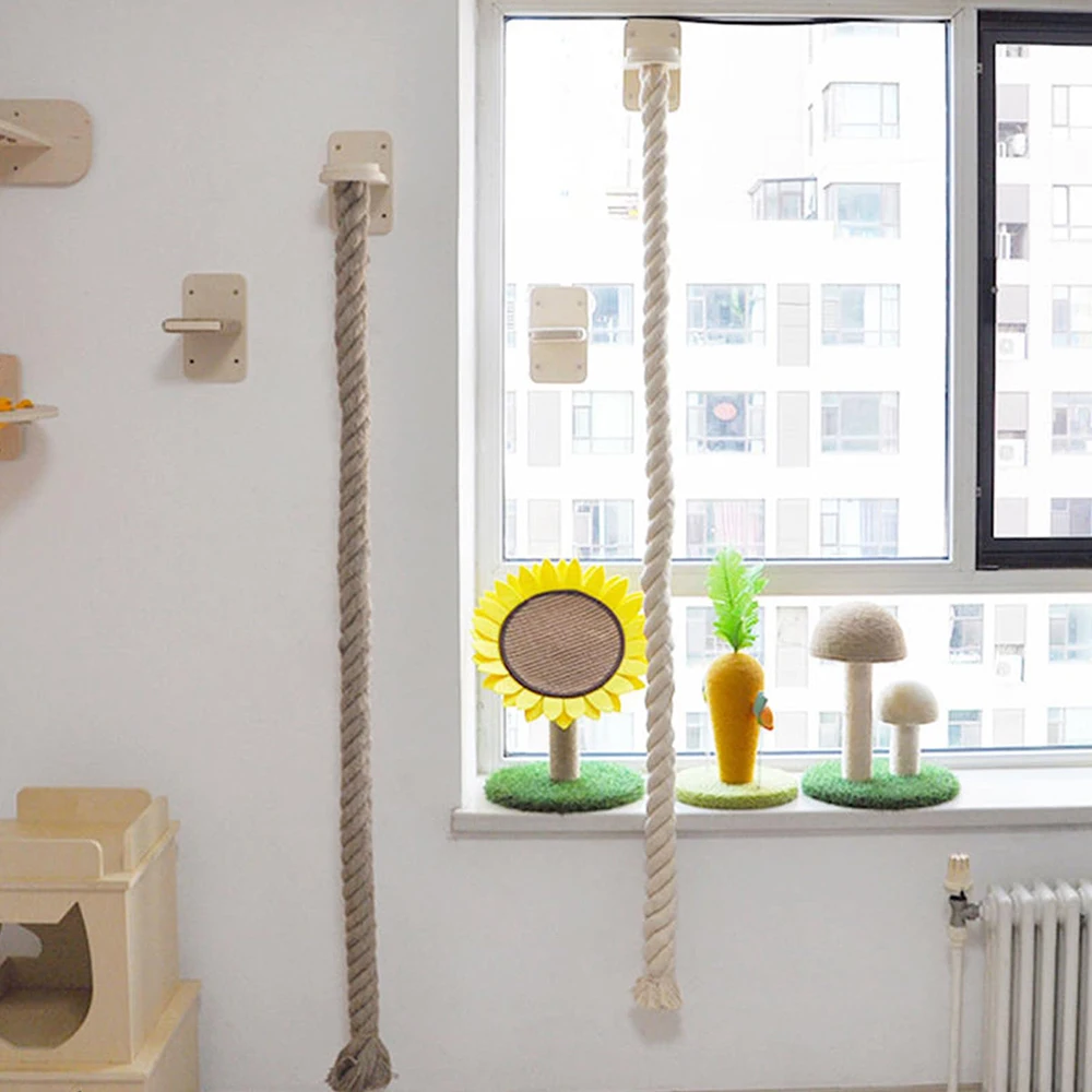Katze Wand Klettern Regale Sisal Seil Kletterer Baum Kratzbaum Hängematte Interaktive Spielen Spielzeug Dschungel Gym für Indoor Katzen