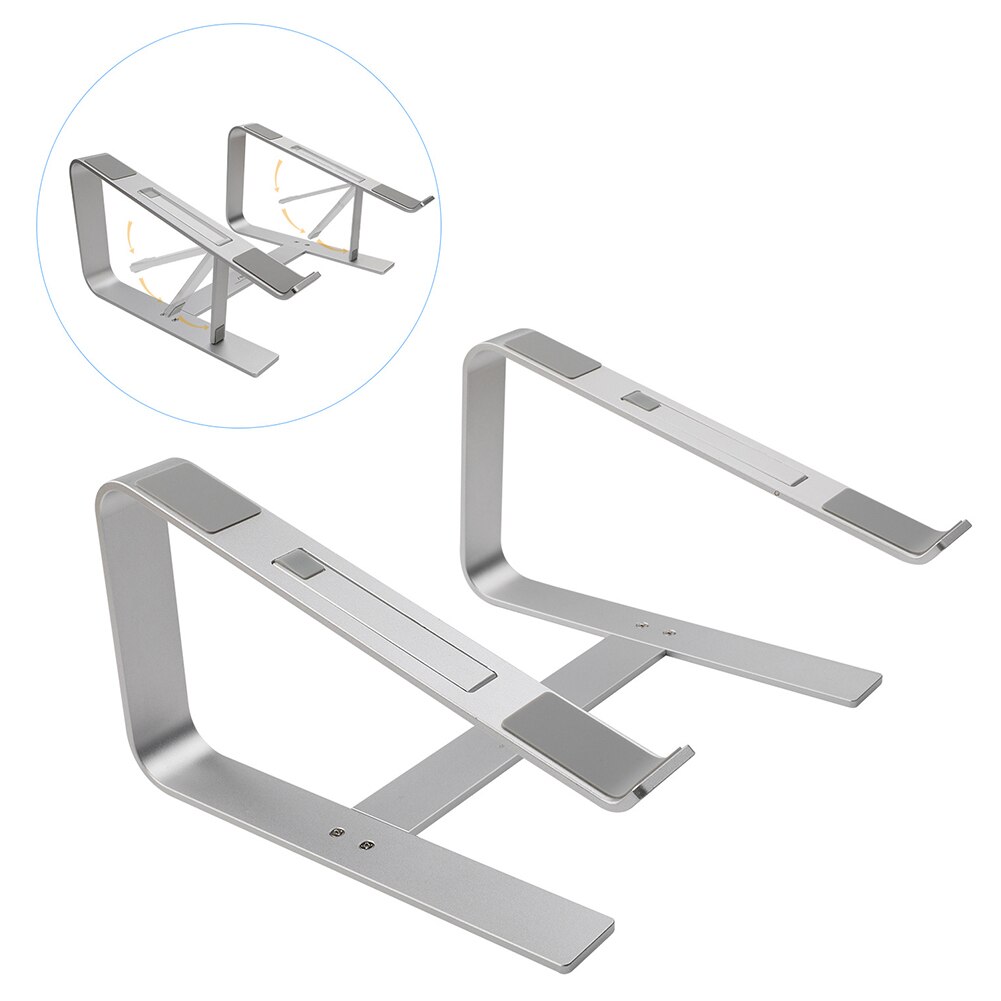 Aluminum Alloy Laptop Stand for Desk Laptop Cooling Bracket Sleek and Sturdy Laptop Riser Silver NK-Shopping
