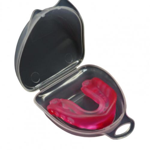 1Pc Tanden Protector Mouth Guard Beschermende Brace Voor Volwassenen Basketbal Boksen: Pink C