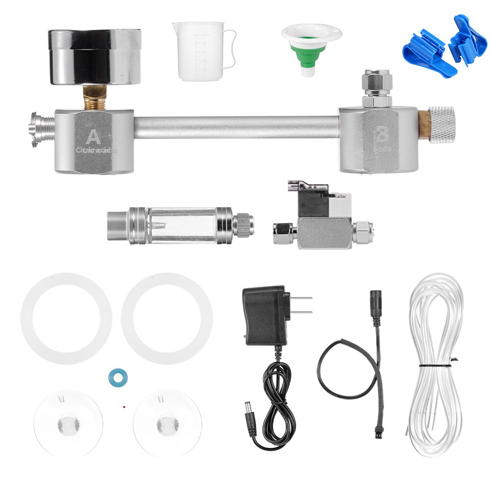 Aquarium Diy CO2 Generator Systeem Kit CO2 Generator Met Magneetventiel Bubble Counter &amp; Check Kooldioxide Voor Aquarium Planten: C style 3 EU PLUG