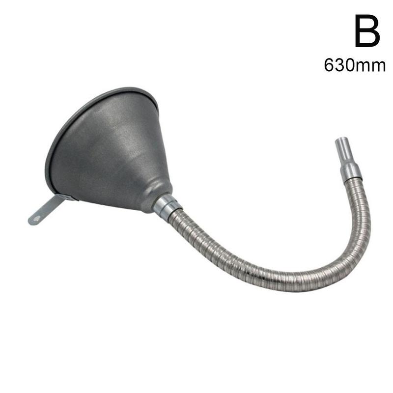 Embudo Universal de hierro para coche, embudo de repostaje de combustible y aceite de motor de gasolina, flexible con filtro, accesorios para coche: B