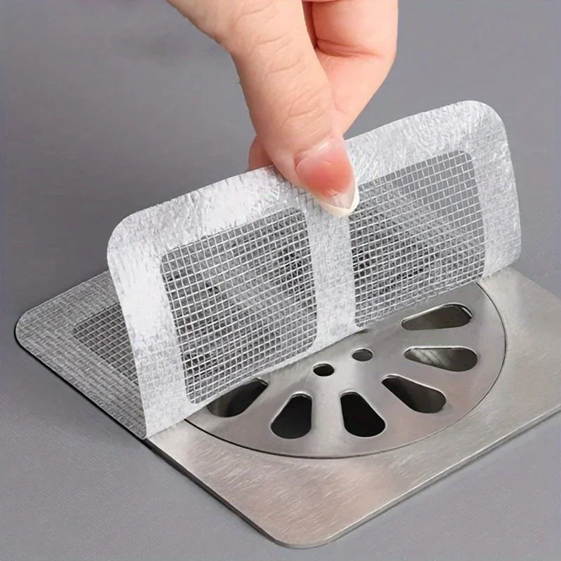 10 Stuks Wegwerp Douche Afvoer Haar Catcher Mesh Douche Afvoer Covers Vloer Gootsteenzeefje Filter Haar Stopper Voor Badkamer keuken
