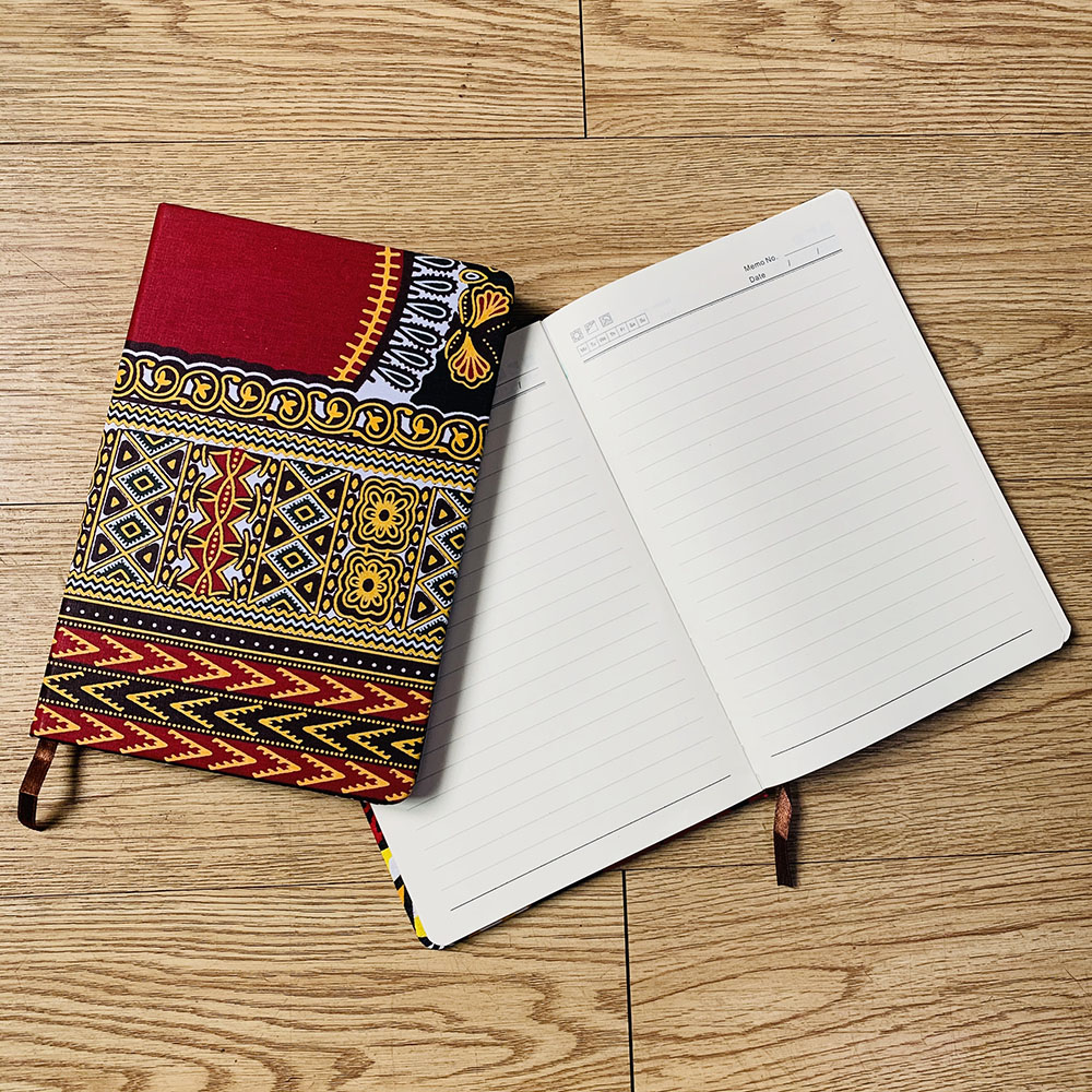 ankara Notebook A5 School Office Hard Cover Yearly Monthly Planning Papers Journal Notebook Daily Mem african accessories: 1pcs