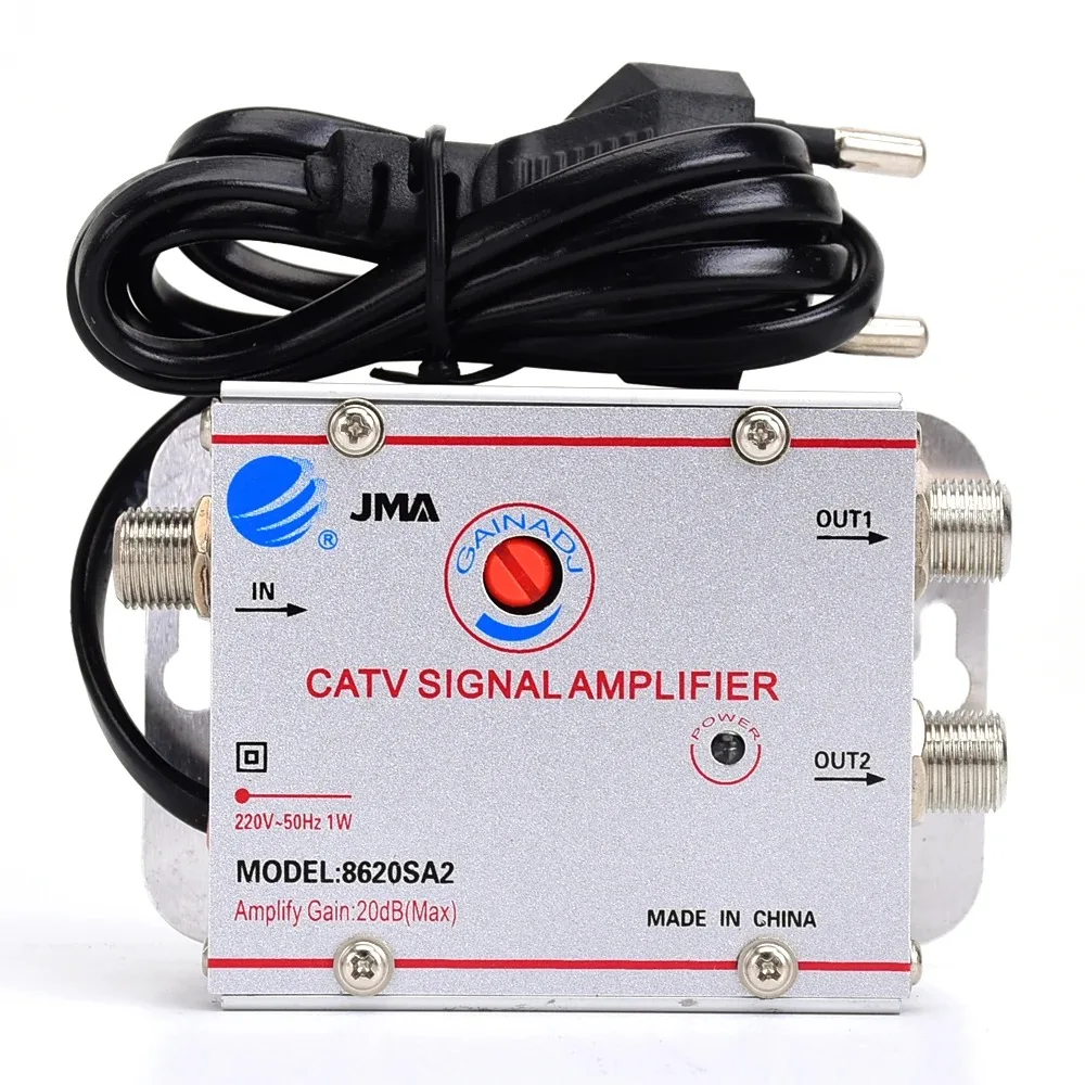 30dB CATV Splitter Amplifier Antenna Signal Booster terrestrial amplifier for analog or digital TV antennas EU Plug 220V