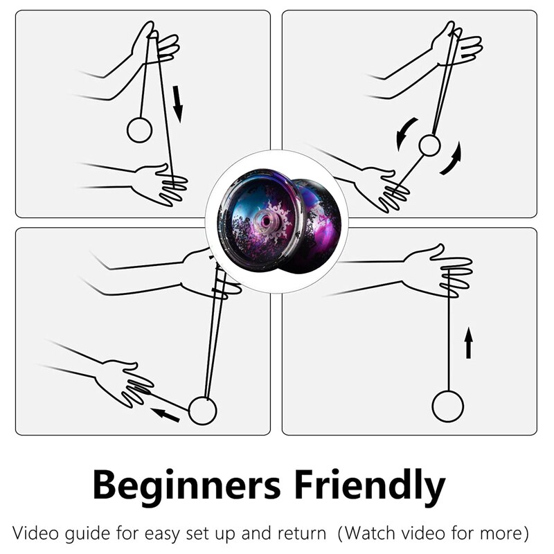 Yo-yo no longer responds, professional yo-yo for children, aluminum alloy beginner yo-yo ball for yo-yo players with 10 yo yo strings