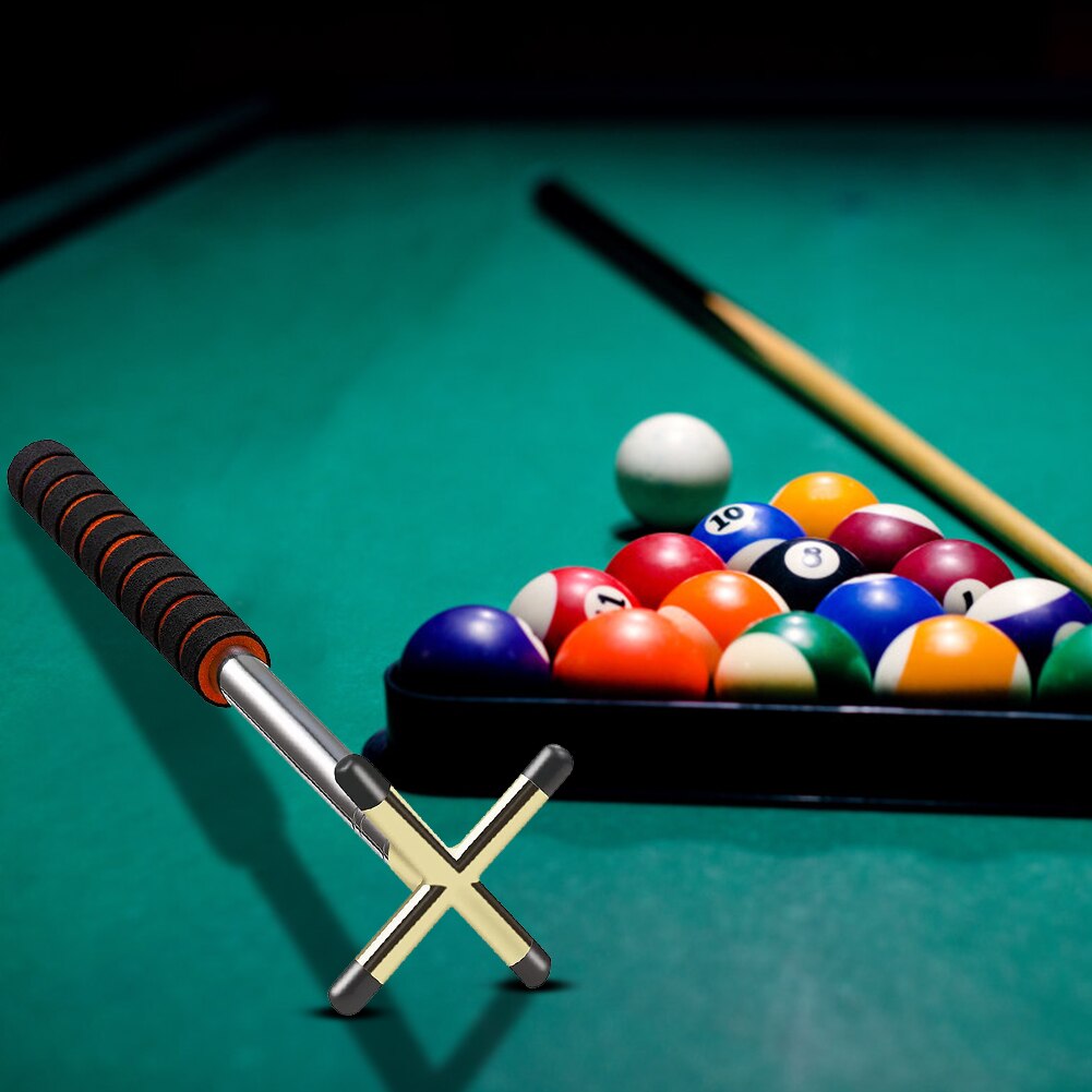 Udtrækkeligt billardkø-beslag brostangholder skridsikker zinklegering snooker-køhovedholder holdbart billardkø-tilbehør