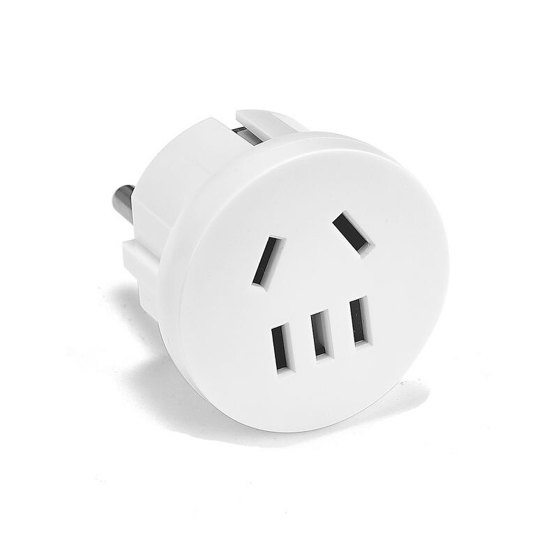AU uns Zu EU Adapter CN China Stecker Adapter Australischen AU Zu Euro KR Energie Adapter Reise Stecker Konverter 2 runde AC Zauberstab Ladegerät: 1Stck Weiß