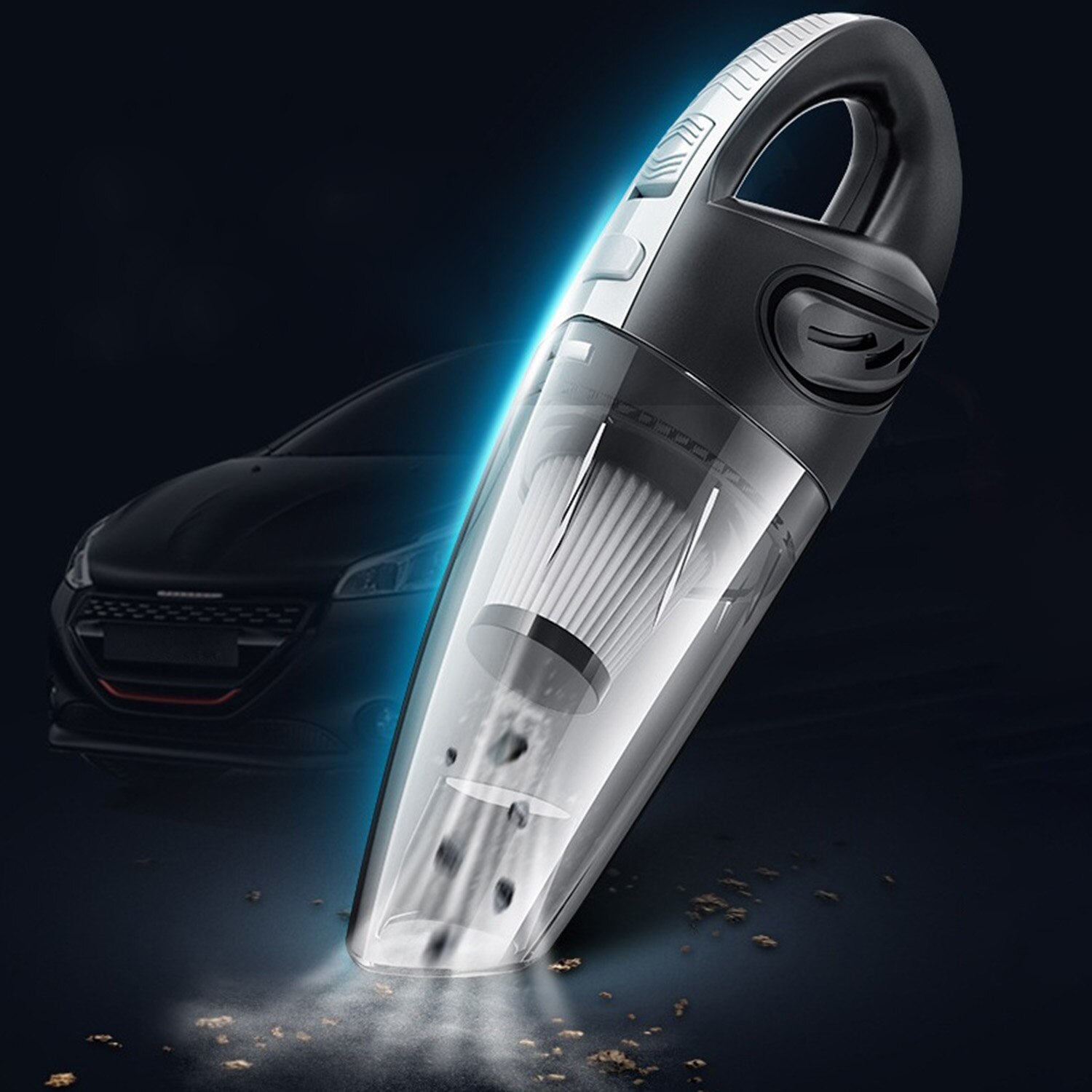 3000mbar Car Vacuum Cleaner Dust Buster Handheld Vacuum Cordless Quick Charging for Home Kitchen Car Wet Dry Cleaning