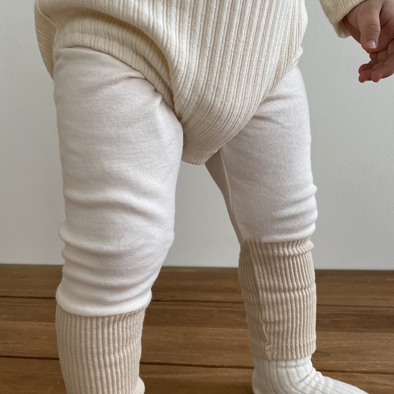 2021 autunno nuovo bambino ragazza ghette a vita media cotone ragazzi pantaloni in cotone PP pantaloni casuale per bambini ghette per neonati