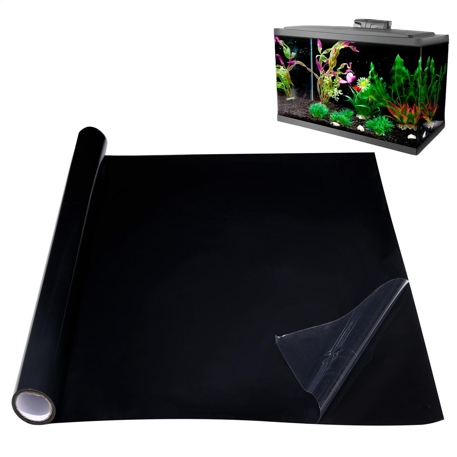 Fondo de acuario estático, telón de fondo negro para acuario, decoraciones de papel tapiz para acuario, fondo de acuario sin costuras para peces, 1 ud.