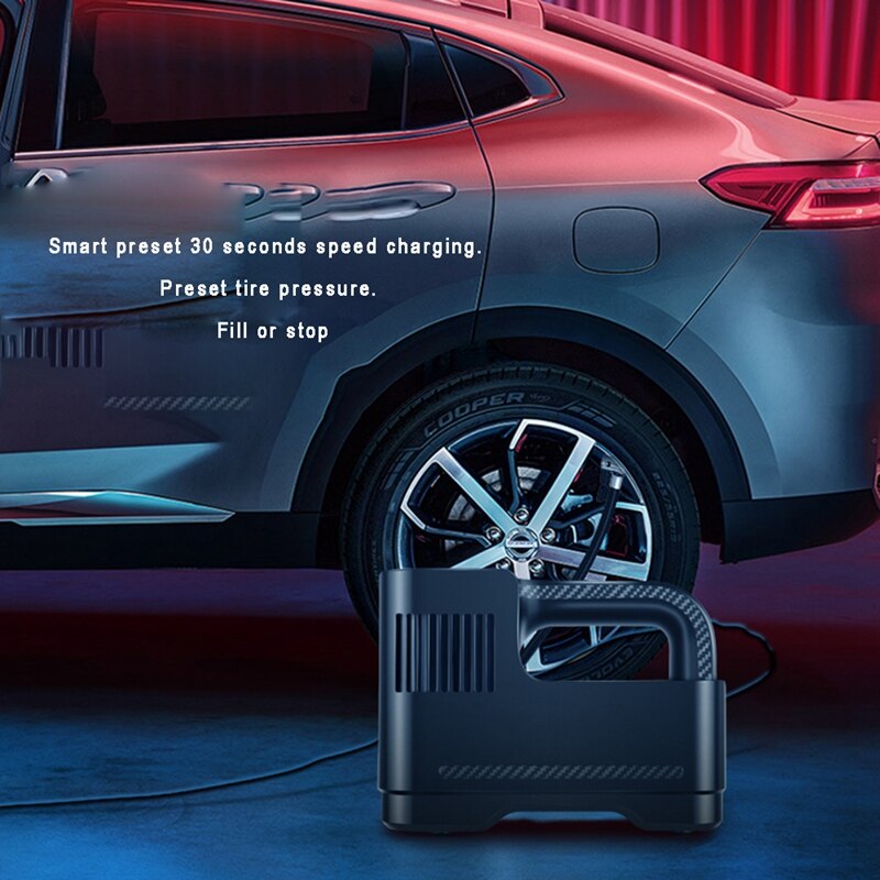 TPDL Akku-Kompressor für Bosch 18V System Akku, Akku Luftkompressor 150 PSI MAX für Auto, Motorräder, Fahrräder, Bälle, Schwimmring, Reifenfüller Mit LCD-Anzeige (Nur Maschine