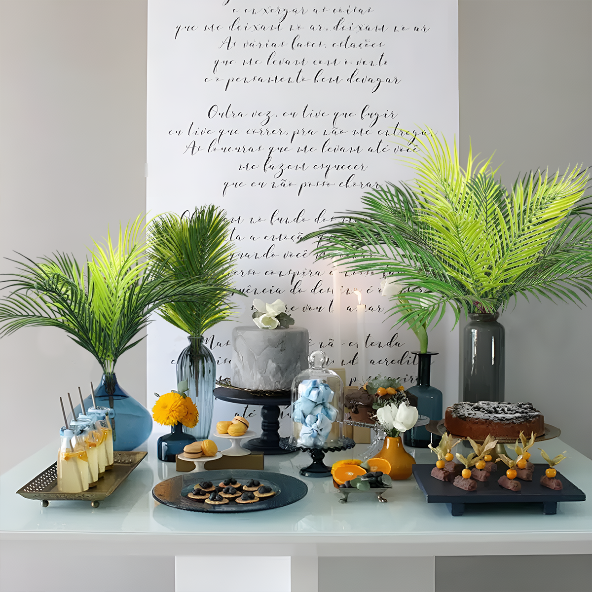 1 st 9 Bladeren 50 cm Kunstplanten Tropische Palmboom Tak Kerst Decoratie Home Decor Kamer Tuin Kantoor Jungle Party