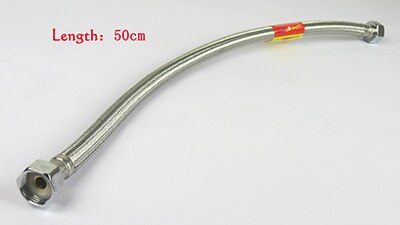 40/5060/ 80/100/150cm Water heater inlet pipe length 304 stainless steel faucet plumbing hose Double screw pipe: 50CM