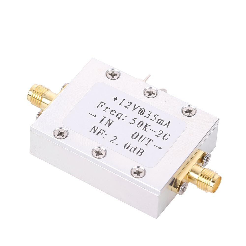 1PC RF Amplifier Signal Receiver 50K-2GHZ Low Noise Amplifier RF Amplifier Broadband Low Noise Amplifier LNA Gain 31DB Gain