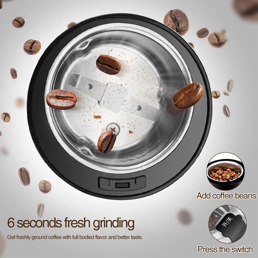 Molinillo de café eléctrico de 400W, Mini molinillo de pimienta y sal de cocina, granos potentes, especias, nueces, semillas, molino de molienda de granos de café, SpicesNut