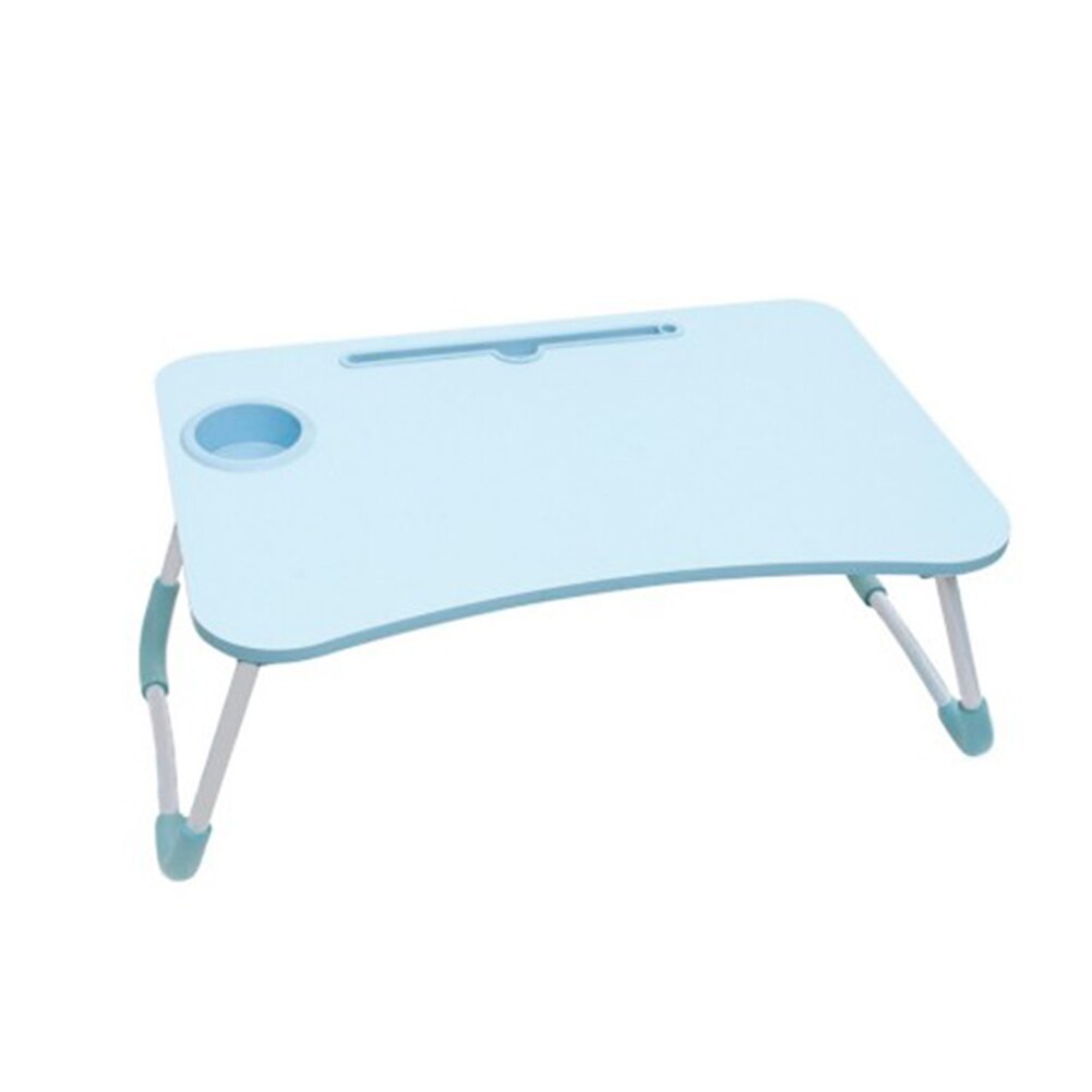 Portable Folding Laptop Stand Houder Met Slot Studie Tafel Bureau Computer Bureau Voor Thuis Kantoor Bed Sofa Tafel Stand Cup houder: sky blue