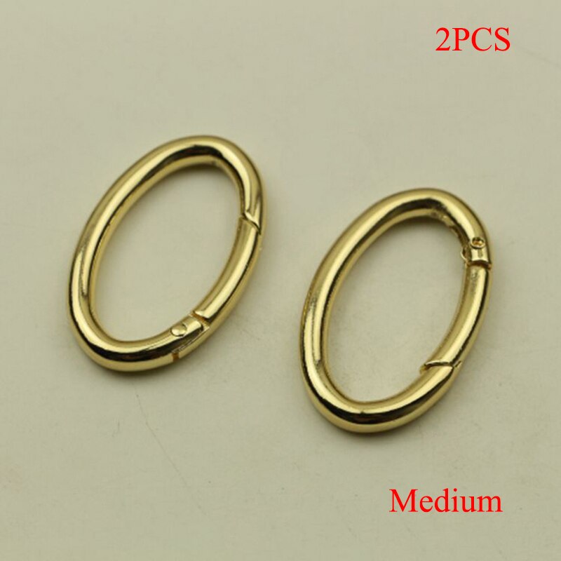 2 stk metallport fjær oval ringe spenner klips karabiner vesker håndveske krok lærveske stropp spenne karabinkrok bag tilbehør: Lys måke m