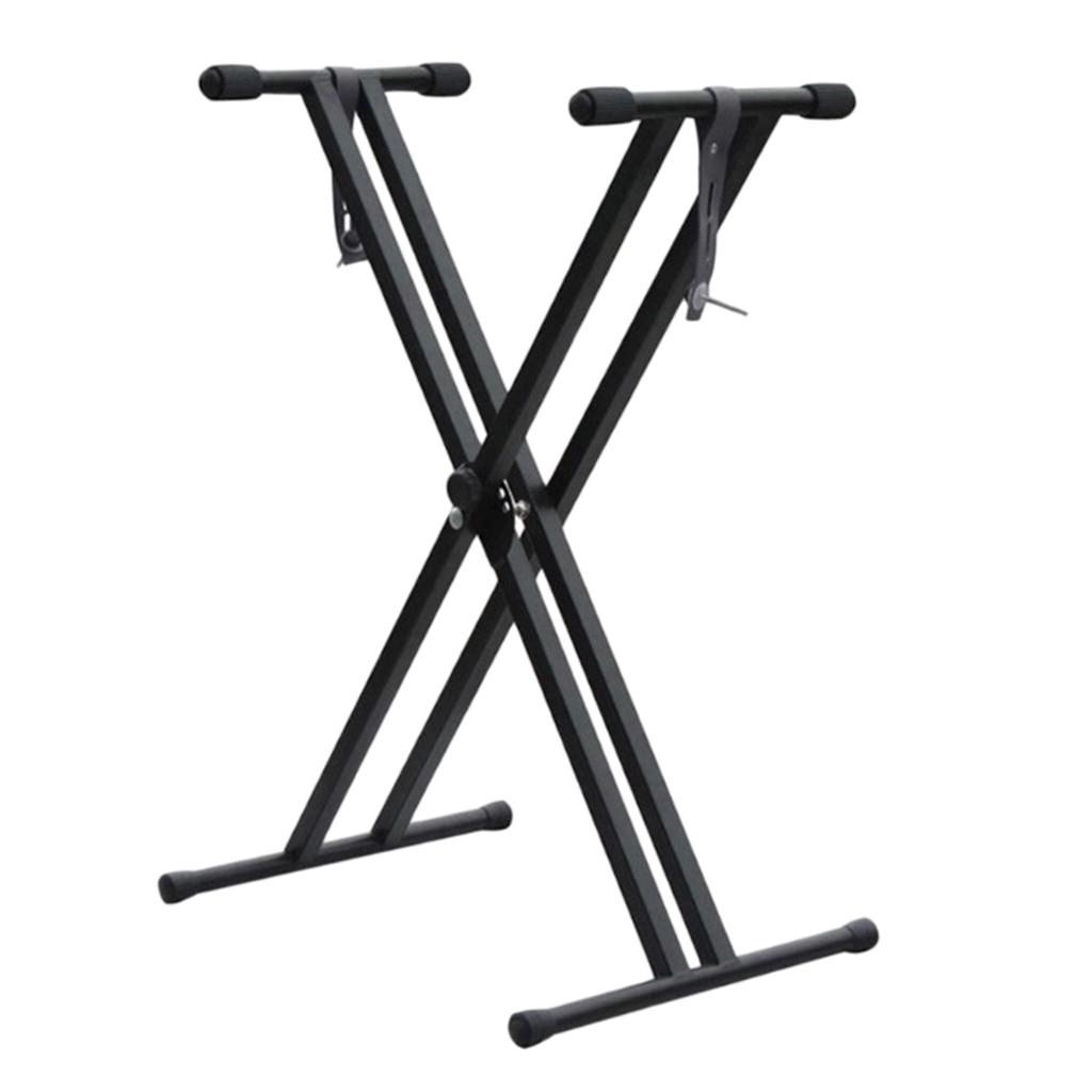 Electronic Keyboard Stand Adjustable Metal Double-X Electric Piano Rack