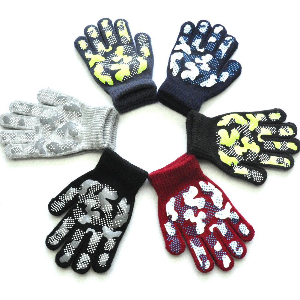neueste Paar Jungen Magie Dehnbar Tarnung Handschuh Winter warm nicht-Unterhose Handschuhe Für freundlicher freundlicher draussen Pflege Liefert