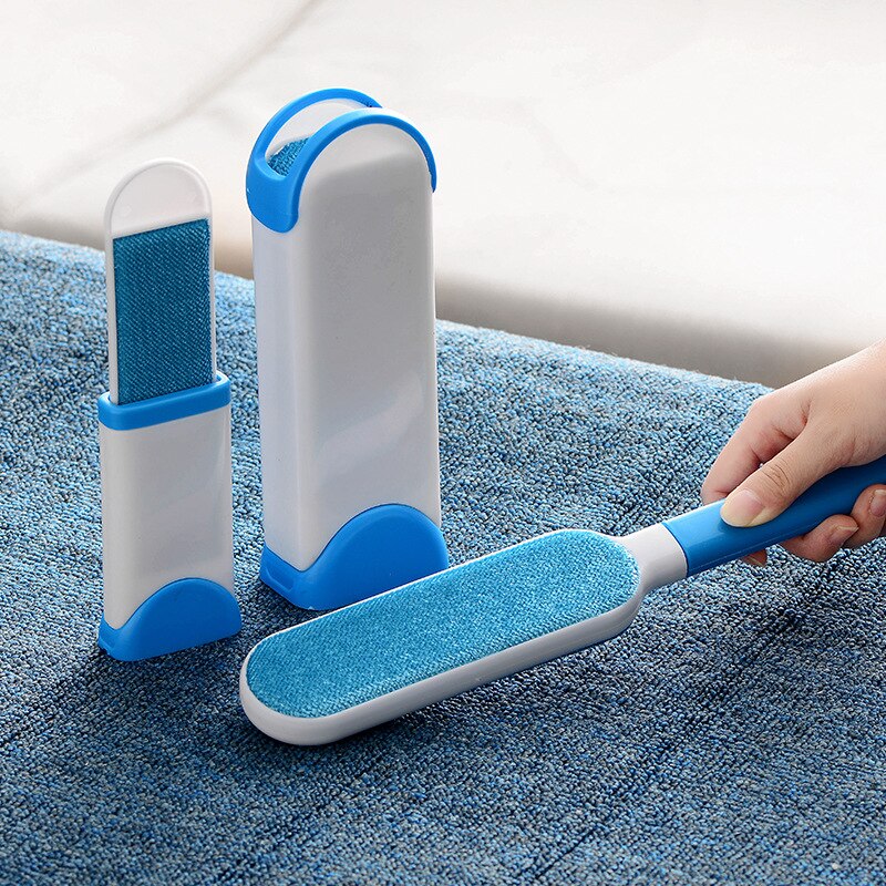 Cepillo para eliminar el pelo de mascotas, perro con pelo brocha para Base de maquillaje de doble cara, cepillo para limpieza de ropa y sofá