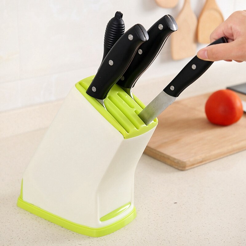 Multifunctional Knife Storage Rack Universal Kitchen Accessories Light Drain Plastic Knife Holder: GR