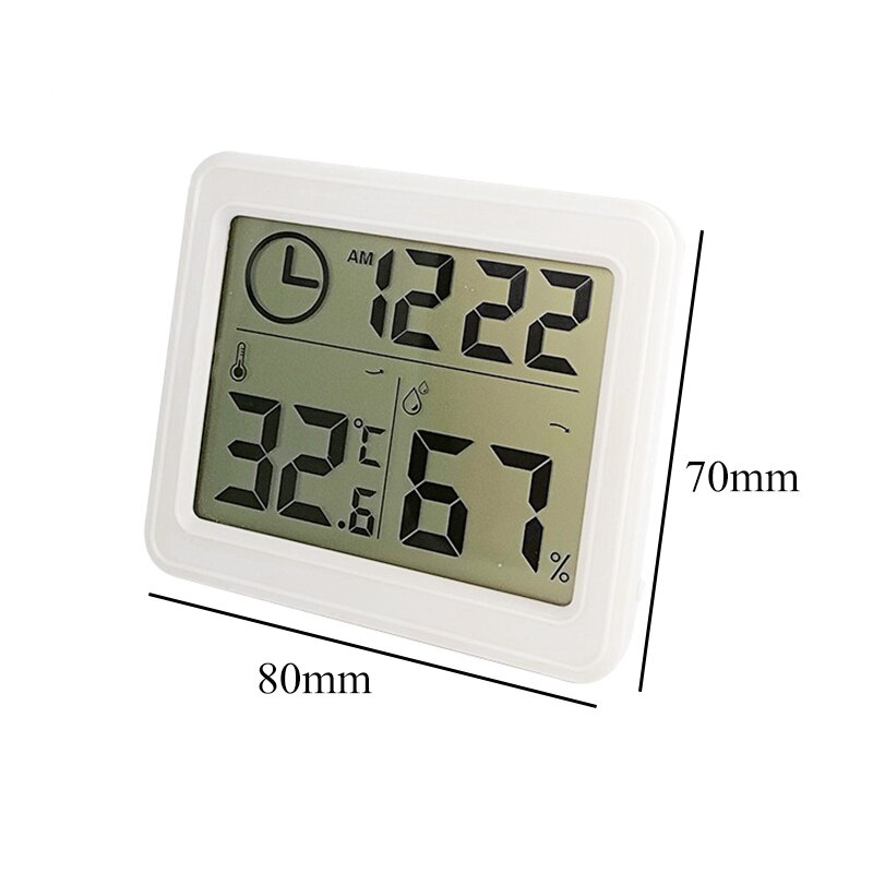 Thermometer Hygrometer Gauge Indicator Indoor/Outdoor Weather Station Automatic Electronic Temperature Humidity Monitor Clock