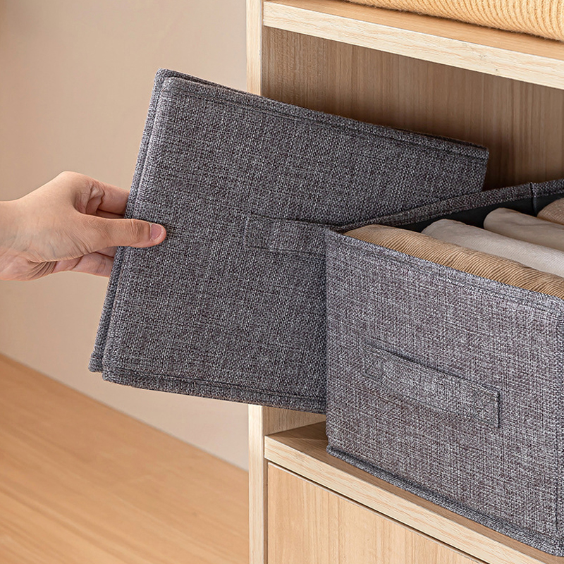 Thuisbenodigdheden Diversen Sorteermand Opvouwbare Linnen Organizer Box Cosmetica Container Kleding Speelgoed Opbergdoos