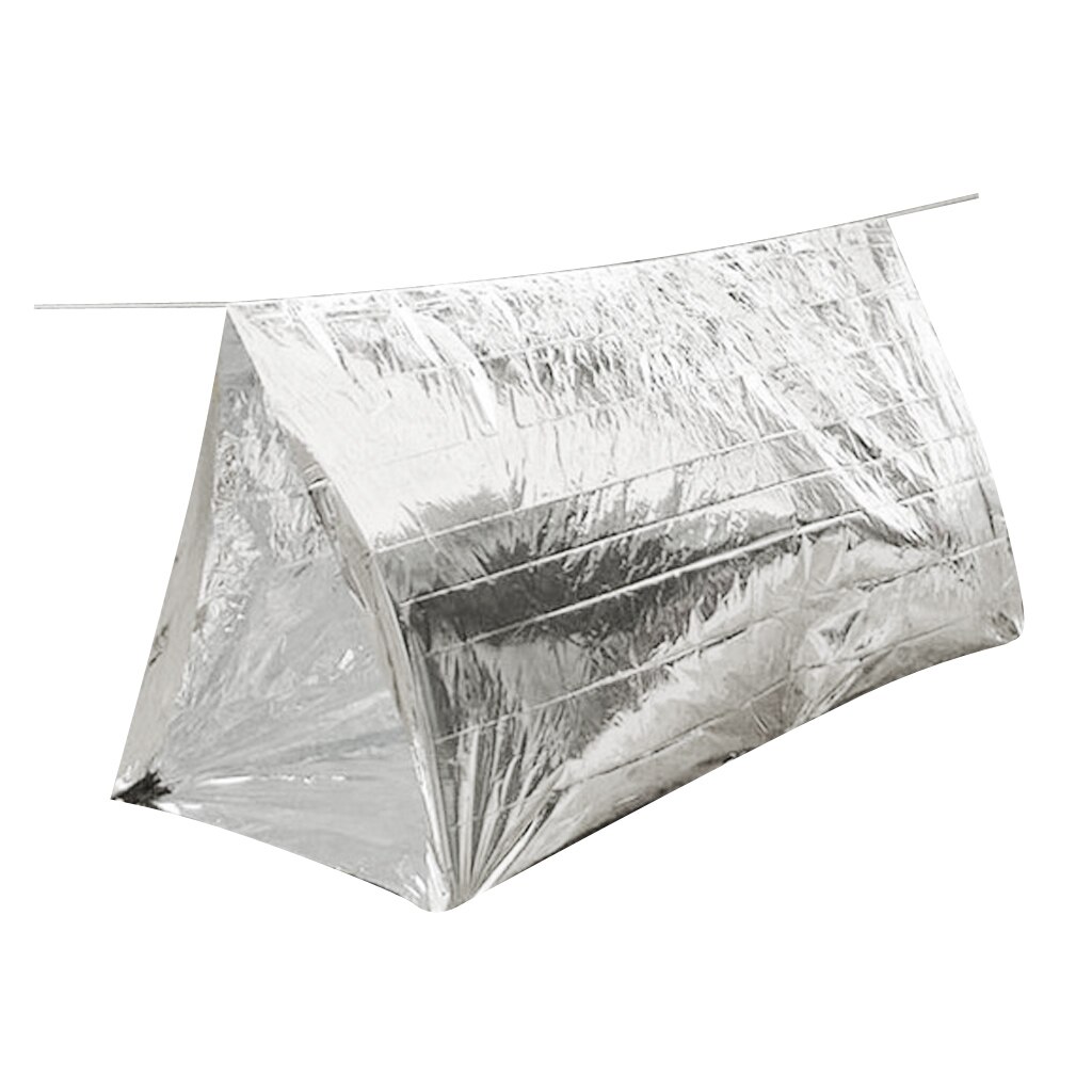 Ulkona leirintäalusta katos teltta suojat tarp festivaalit ulkona kestävä hätäpakkaus 190 x 240 x 0.1cm hopea