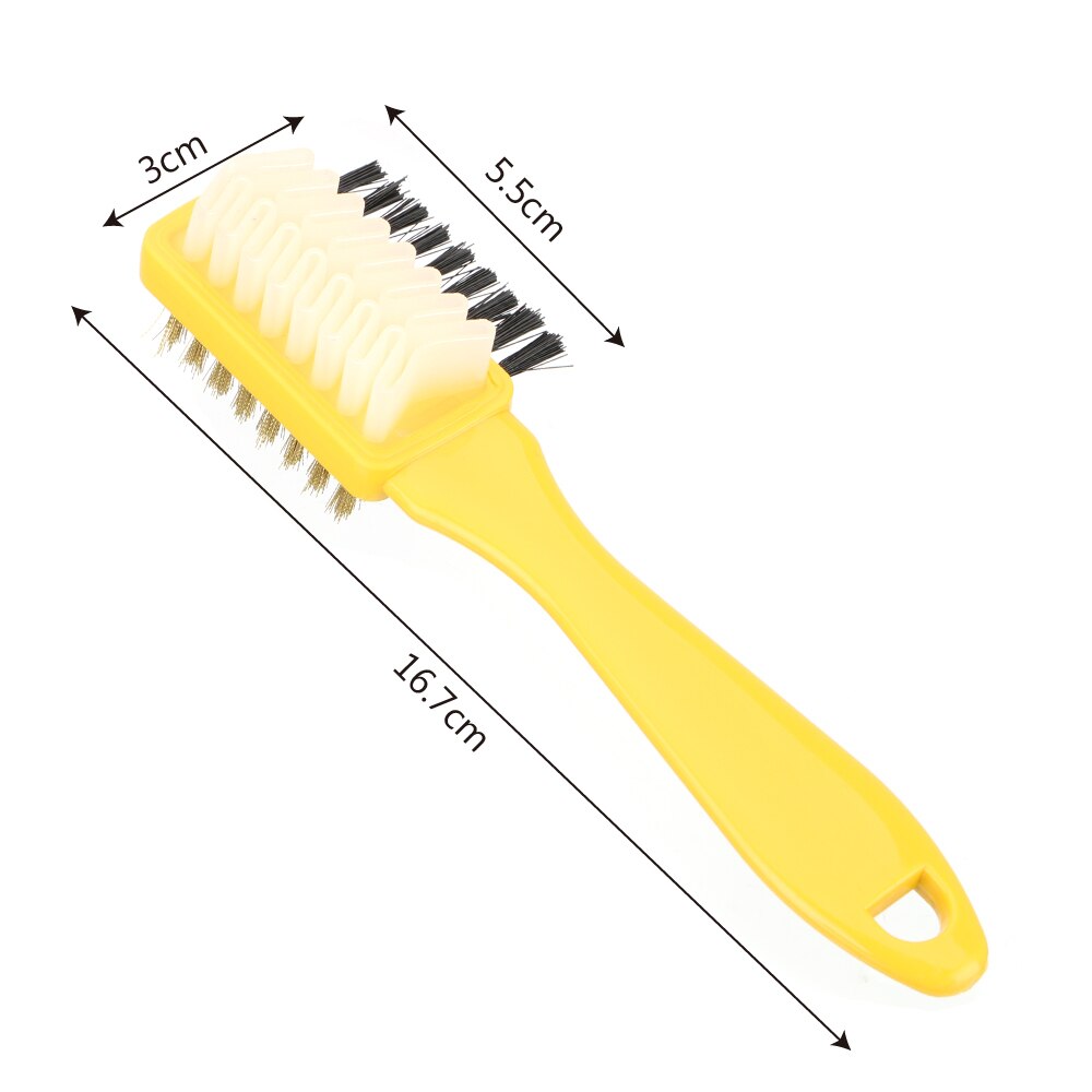 1pc 3 in 1 Shoe Brush Suede Nubuck Shoes Boot Cleaner Handbag Brushes Clean Scrubber Cleaning Brush & Rubber Eraser Set