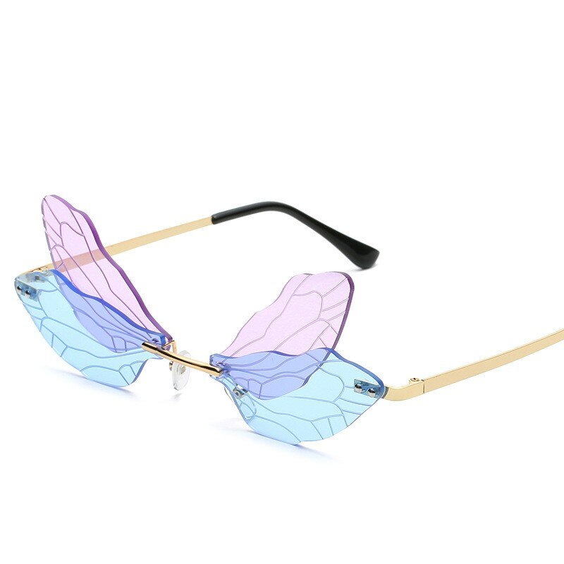 Gafas de sol sin montura para hombre y mujer, lentes transparentes de estilo Retro, con gradiente, a la: 05