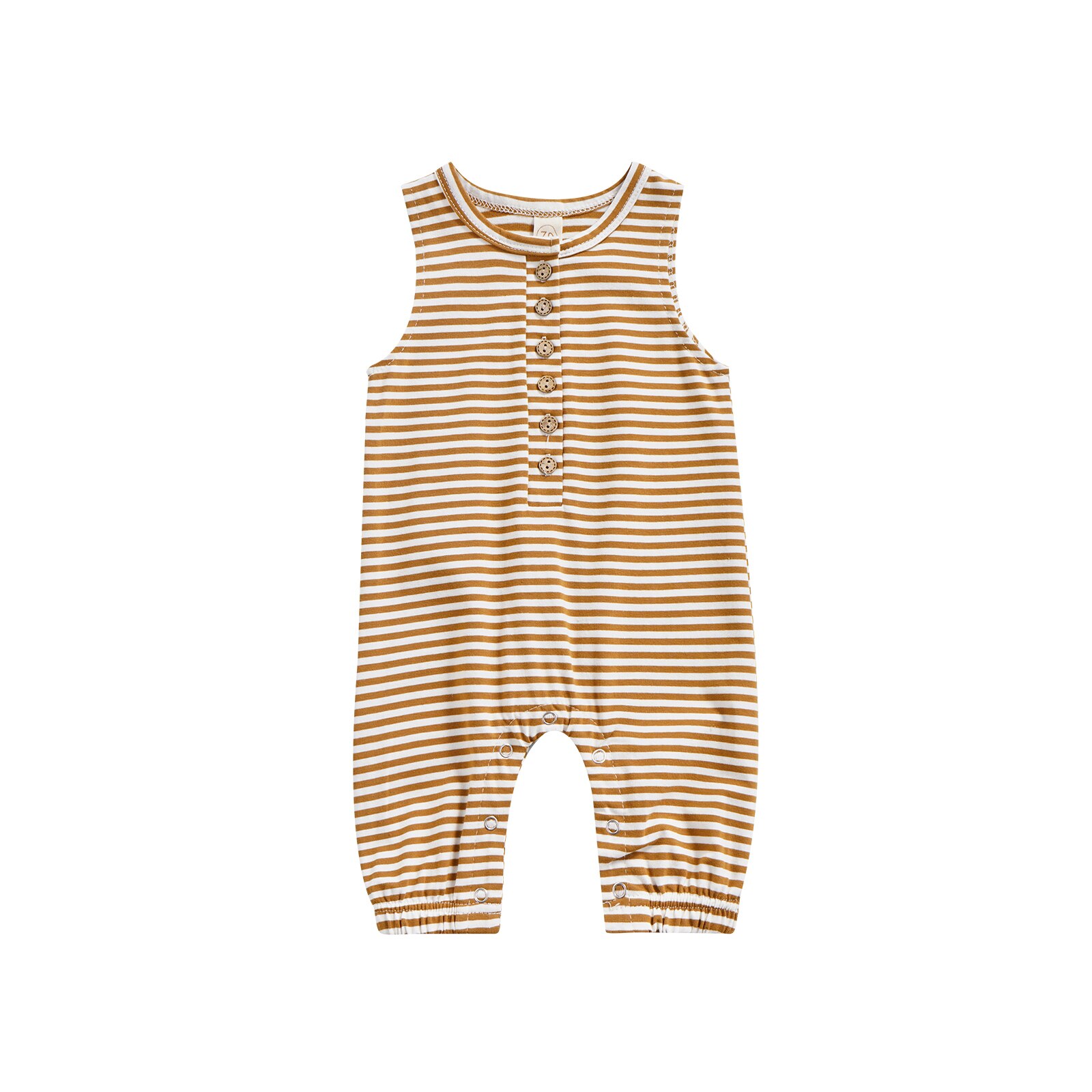 Pagliaccetto senza maniche con stampa a fiori/strisce/motivo a fiori per neonato: Ginger / 18m