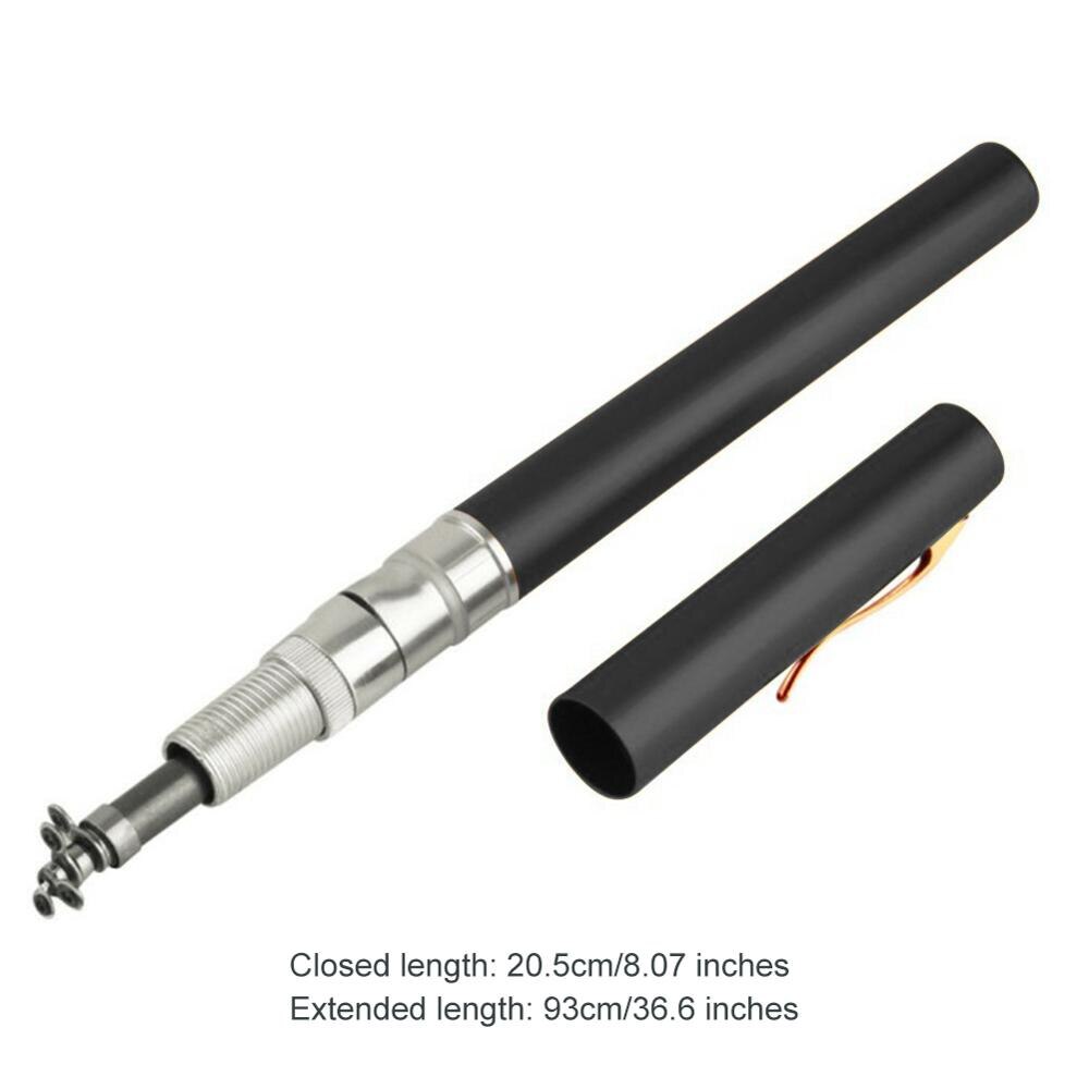 93cm Pen Shaped Fiberglass Ice Rock Fishing Rod Portable Lightweight Mini Telescopic Raft Fishing Pole Gear Tackle