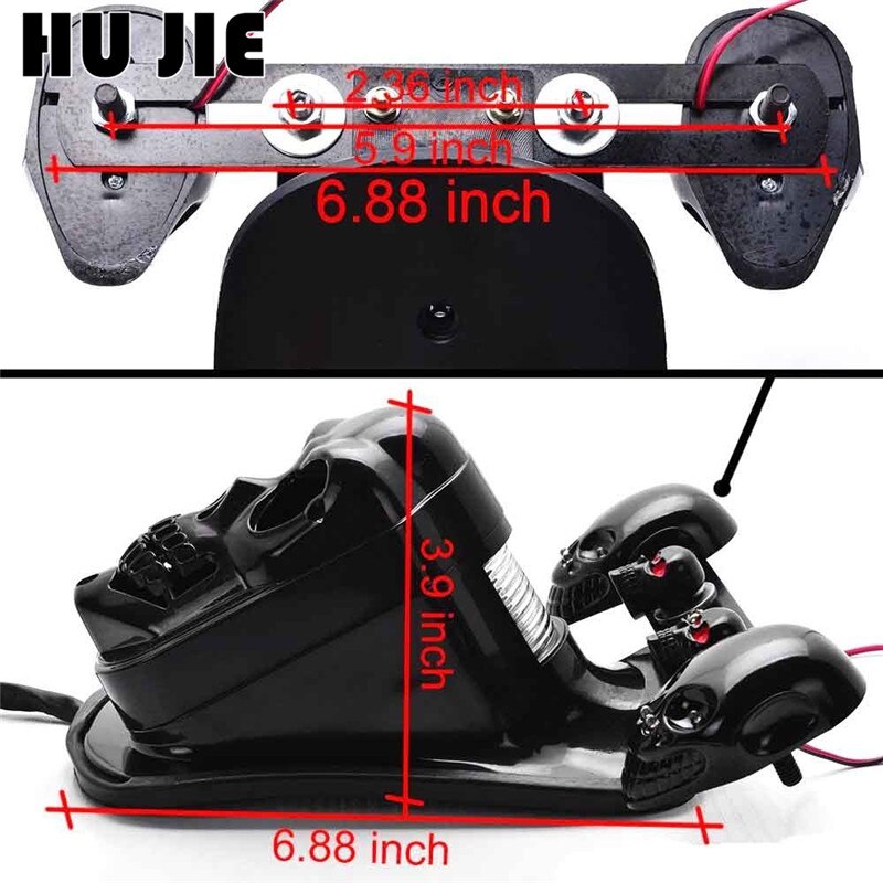 Motorrad Schädel Bremse Hinten Platte Schwanz Blinker Licht Für Harley Bobber Chopper Schwarz