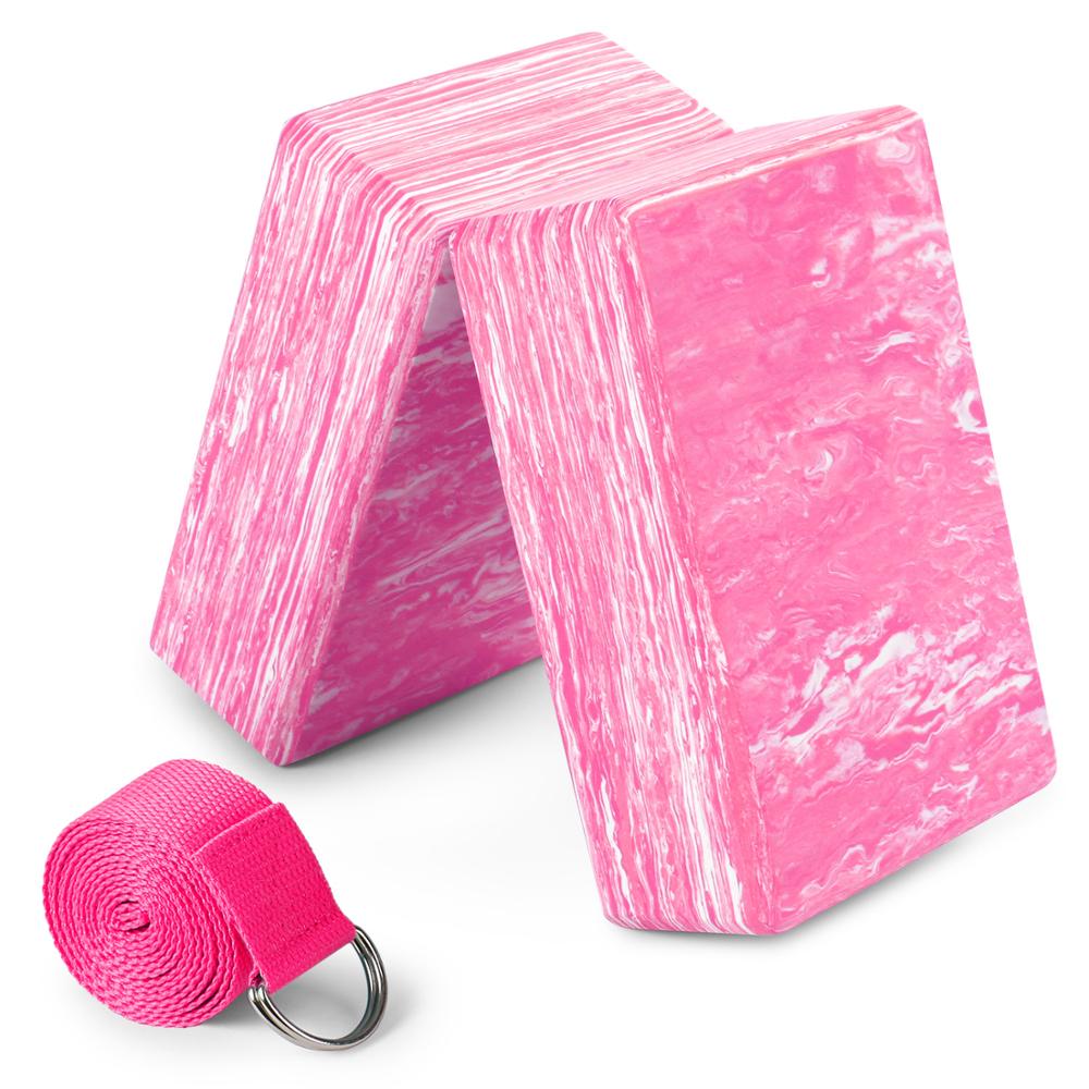 2 stk eva-kamuflasje med høy tetthet yoga murstein antiskli anti-stress trening fitness yoga blokk pilates nybegynner 23cm*7.5cm*9cm