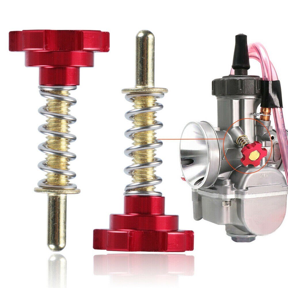 2X For PWK Carburetor Air Fuel Mixture Idle Speed Adjuster Screw 21mm-34mm Carb Red Idle Speed Adjustment Screw