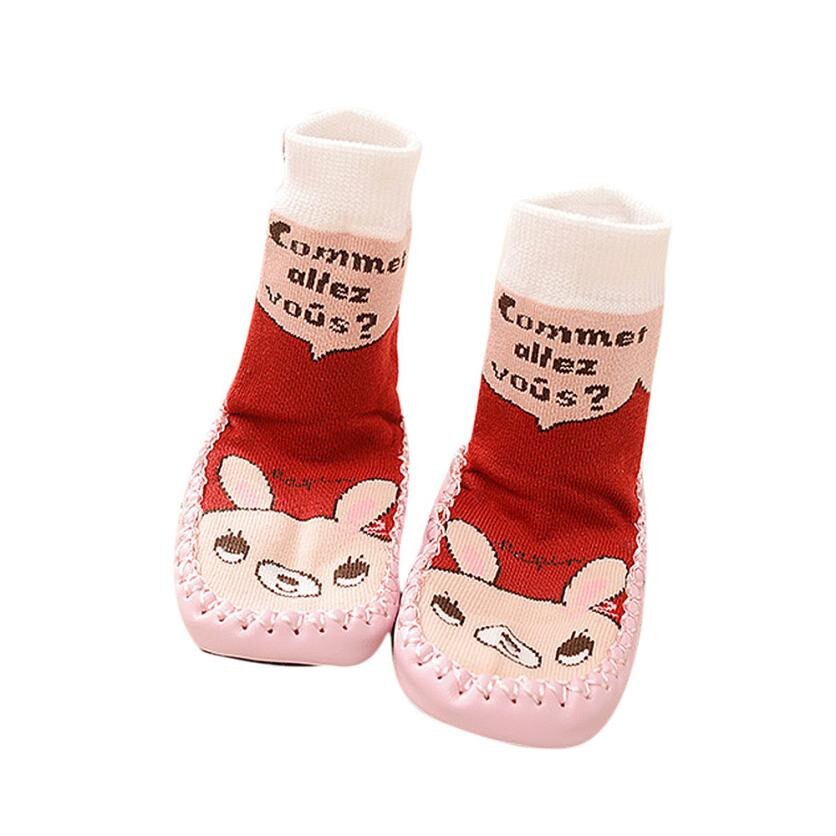 Cartoon Kids Peuter Baby Anti-Slip Sok Schoenen Laarzen Slipper Sokken Zachte Zolen Anti-Slip Prewalker Baby Wieg schoenen Voor Pasgeborenen