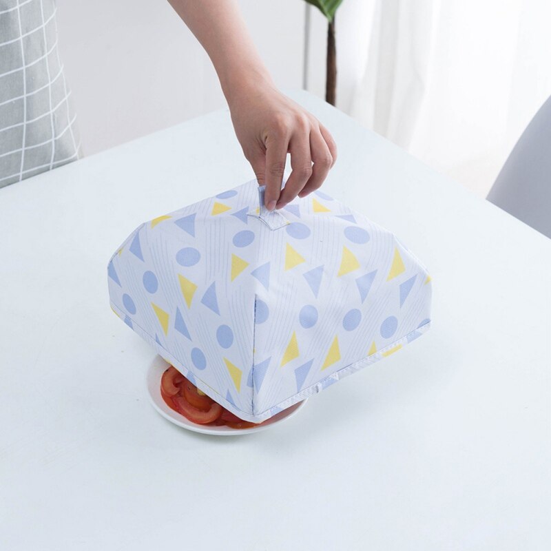 Foldable Food Cover Dish Cover Kitchen Meal Aluminum Film Insulation Cover Table Dust Cover S/L size Xia Yeyu: D