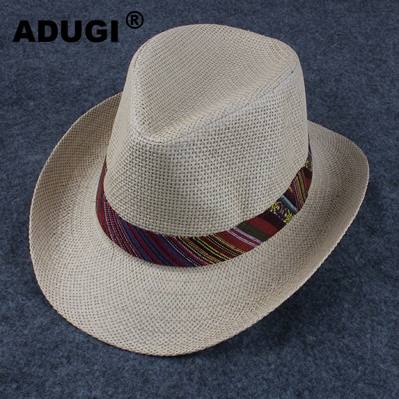 ADUGI Cowboy Hütte Männlichen Einfarbig Atmungsaktive Sommer Schatten Männlichen Hütte Rolle Entlang Cowboy Hütte Sonnencreme Sonnenhut Strand Hütte männlich Hütte