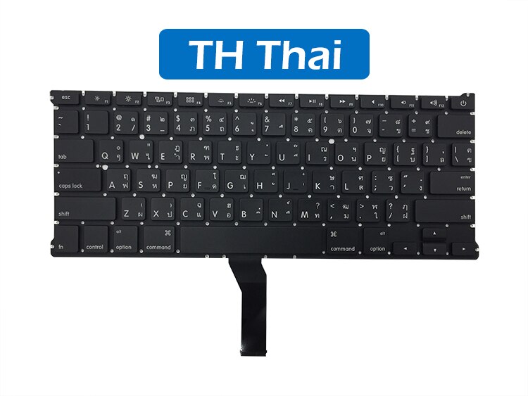 Laptop Replacement Keyboard KR Korean SE Swedish TH Thai Arabic Layout for Macbook Air 13" A1369 A1466 Keyboard Year: Thai
