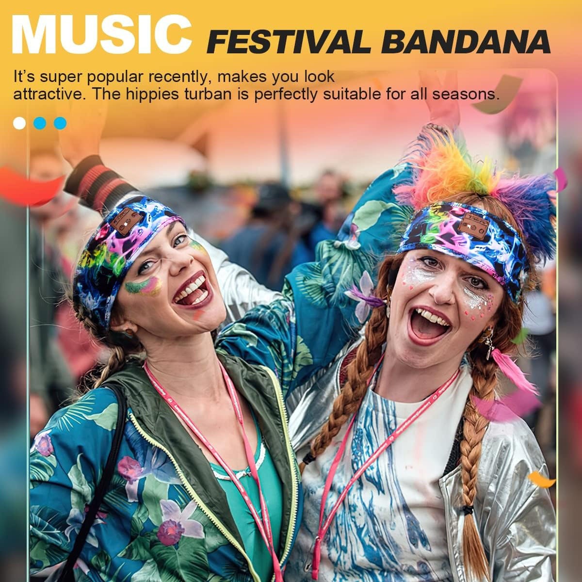 Bluetooth-Compatible Music Headband Wireless Headphone Headband for Sports Yoga Running Stereo Earphone Sleep Headset Headscarf