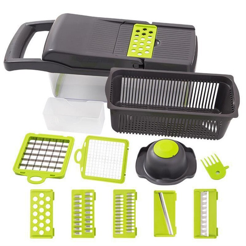 Multifunctional 10Pcs/Set Manual Slicers Home Portable Cutting Vegetable Washing Kitchen Cut Manual Food Processors Slicers Tool