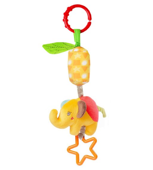 Plush Toy Stroller Crib Car Seat Hanging Baby Toys Clip On Wind Chime Teether Rattle Toy