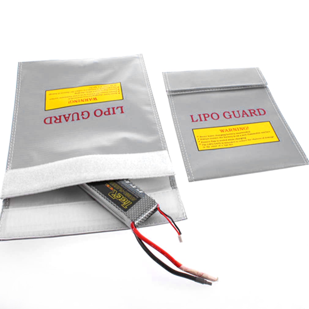 1Pcs Brandwerende Rc Lipo Li-Po Batterij Brandwerende Veiligheid Guard Veilig Tas Opladen Sack Batterij Safety Guard Zilver twee Grootte !