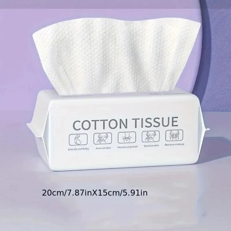 Serviette de nettoyage du visage en coton doux extracemballages, serviette de nettoyage pour salon de beauté, 50 pièces