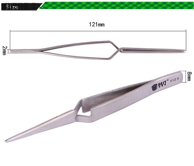 Nouvelle Auto 121mm croix serrure en acier inoxydable précision pince à épiler Action inverse pince à épiler entretien outils à main
