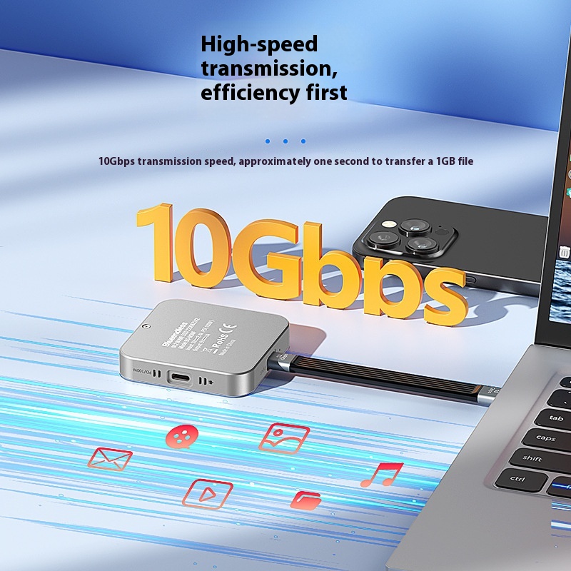 M.2 NVMe Type-c Phone Magnetic SSD Enclosure with 10 Gbps 2T for IPhone Tablet Compatible Model NVME Both 2230and2242 SSD Dock