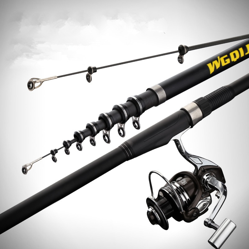 Power Telescopic Rock Fishing Rod 2.7m-6.3m carbon fiber Spinning Fishing Rod Carp Feeder Rod Travel Boats Sea