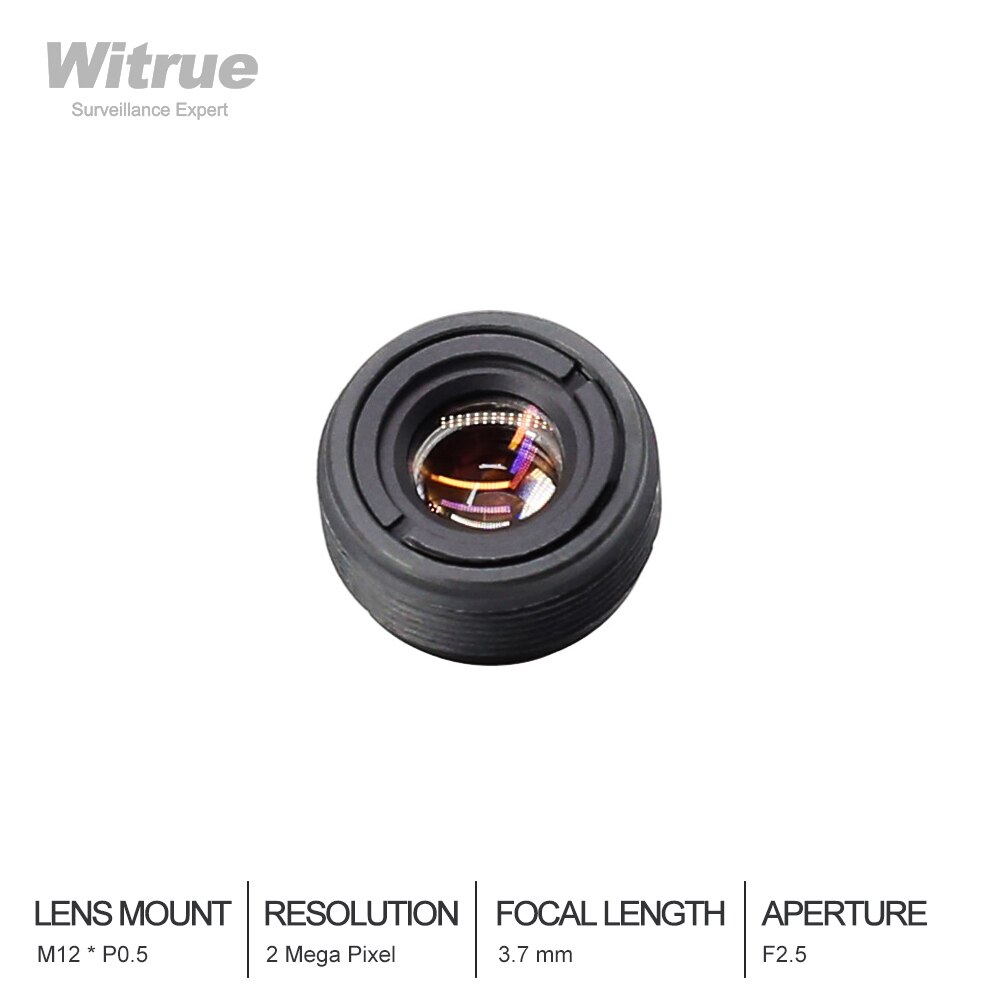 Witrue Pinhole Lens 3.7mm 2 Megapixel 1080P 1/2.7" F2.5 M12 Mount forMini CCTV Security Camera